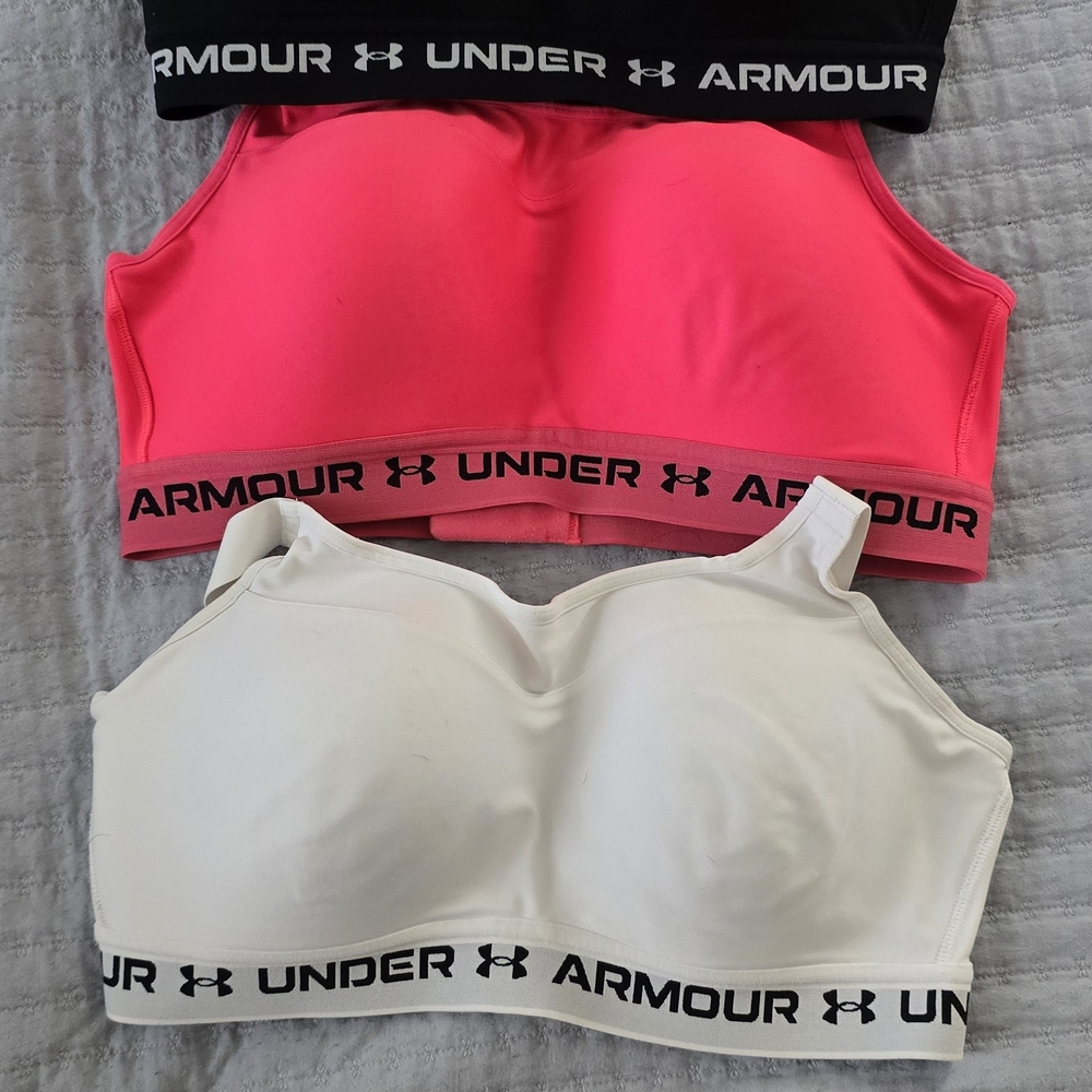Under Armour Sports Bras - Pink and White